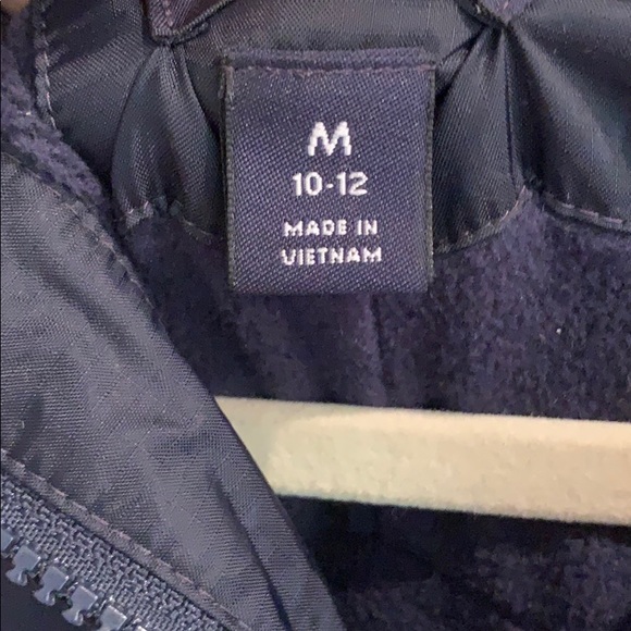 Lands end boys medium 10-12 navy rain jacket - Picture 3 of 5